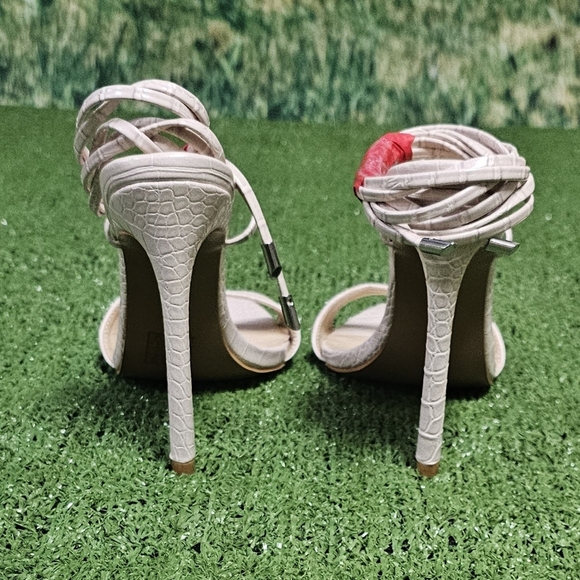 PRETTYLITTLETHING | CROC EMBOSSED HIGH ANKLE/CALF LACE STILETTOS - Picture 12 of 16